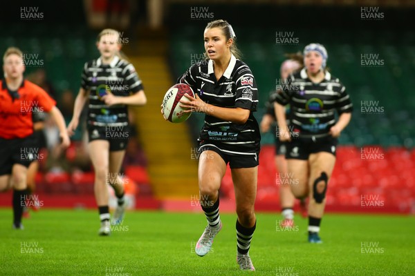 061225 - Cardiff Quins v Nelson Belles - WRU Girls U16 Hub Final - Cardiff Quins (Pink) take on Nelson Belles (Black) 