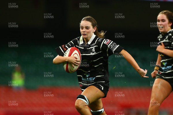 061225 - Cardiff Quins v Nelson Belles - WRU Girls U16 Hub Final - Cardiff Quins (Pink) take on Nelson Belles (Black) 