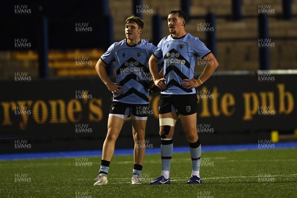 180925 - Cardiff RFC v Carmarthen Quins - Super Rygbi Cymru - Rhys Cummings and Joe Goodchild of Cardiff