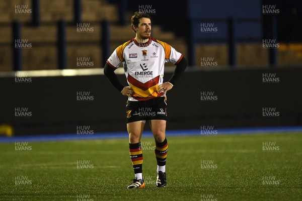 180925 - Cardiff RFC v Carmarthen Quins - Super Rygbi Cymru - Rhodri Davies of Carmarthen