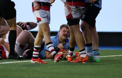 251025 - Cardiff RFC v Pontypool RFC - Super Rygbi Cymru - Gavin Parry of Cardiff scores a try