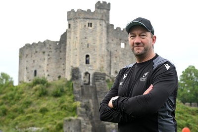 290926 - Cardiff Rugby Press Conference - Picture shows Cardiff Rugby head coach, Corniel Van Zyl outside Cardiff Castle in Cardiff, Wales during a press conference ahead of his sides URC match against Zebre