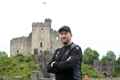 290926 - Cardiff Rugby Press Conference - Picture shows Cardiff Rugby head coach, Corniel Van Zyl outside Cardiff Castle in Cardiff, Wales during a press conference ahead of his sides URC match against Zebre