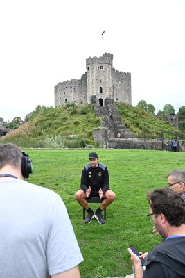 290926 - Cardiff Rugby Press Conference - Picture shows Cardiff Rugby head coach, Corniel Van Zyl outside Cardiff Castle in Cardiff, Wales during a press conference ahead of his sides URC match against Zebre