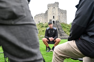 290926 - Cardiff Rugby Press Conference - Picture shows Cardiff Rugby head coach, Corniel Van Zyl outside Cardiff Castle in Cardiff, Wales during a press conference ahead of his sides URC match against Zebre