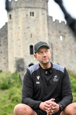 290926 - Cardiff Rugby Press Conference - Picture shows Cardiff Rugby head coach, Corniel Van Zyl outside Cardiff Castle in Cardiff, Wales during a press conference ahead of his sides URC match against Zebre