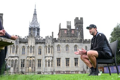290926 - Cardiff Rugby Press Conference - Picture shows Cardiff Rugby head coach, Corniel Van Zyl outside Cardiff Castle in Cardiff, Wales during a press conference ahead of his sides URC match against Zebre