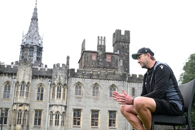 290926 - Cardiff Rugby Press Conference - Picture shows Cardiff Rugby head coach, Corniel Van Zyl outside Cardiff Castle in Cardiff, Wales during a press conference ahead of his sides URC match against Zebre