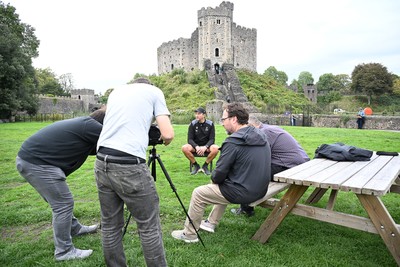 290926 - Cardiff Rugby Press Conference - Picture shows Cardiff Rugby head coach, Corniel Van Zyl outside Cardiff Castle in Cardiff, Wales during a press conference ahead of his sides URC match against Zebre