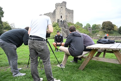 290926 - Cardiff Rugby Press Conference - Picture shows Cardiff Rugby head coach, Corniel Van Zyl outside Cardiff Castle in Cardiff, Wales during a press conference ahead of his sides URC match against Zebre