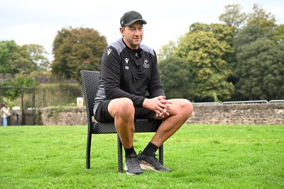 290926 - Cardiff Rugby Press Conference - Picture shows Cardiff Rugby head coach, Corniel Van Zyl outside Cardiff Castle in Cardiff, Wales during a press conference ahead of his sides URC match against Zebre