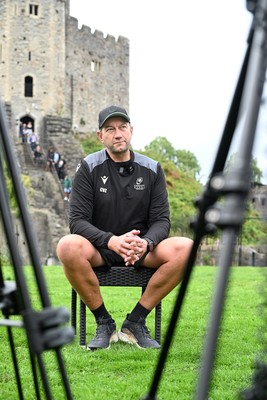 290926 - Cardiff Rugby Press Conference - Picture shows Cardiff Rugby head coach, Corniel Van Zyl outside Cardiff Castle in Cardiff, Wales during a press conference ahead of his sides URC match against Zebre