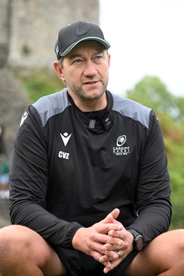 290926 - Cardiff Rugby Press Conference - Picture shows Cardiff Rugby head coach, Corniel Van Zyl outside Cardiff Castle in Cardiff, Wales during a press conference ahead of his sides URC match against Zebre