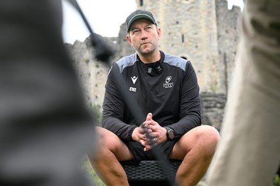 290926 - Cardiff Rugby Press Conference - Picture shows Cardiff Rugby head coach, Corniel Van Zyl outside Cardiff Castle in Cardiff, Wales during a press conference ahead of his sides URC match against Zebre