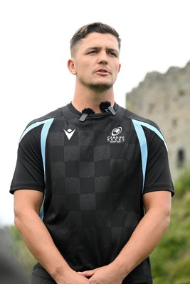 290926 - Cardiff Rugby Press Conference - Picture shows Cardiff Rugby player Callum Sheedy outside Cardiff Castle in Cardiff, Wales during a press conference ahead of his sides URC match against Zebre