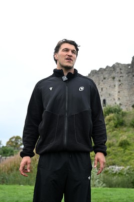 290926 - Cardiff Rugby Press Conference - Picture shows Cardiff Rugby player Teddy Williams outside Cardiff Castle in Cardiff, Wales during a press conference ahead of his sides URC match against Zebre