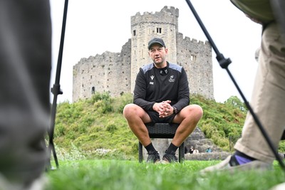 290926 - Cardiff Rugby Press Conference - Picture shows Cardiff Rugby head coach, Corniel Van Zyl outside Cardiff Castle in Cardiff, Wales during a press conference ahead of his sides URC match against Zebre