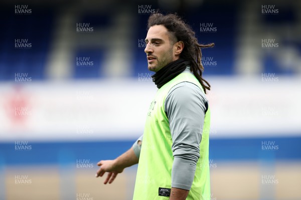 170222 - Cardiff Rugby Training - Josh Navidi during training ahead of their Guinness PRO14 game against Zebre Rugby
