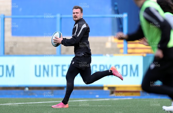 170222 - Cardiff Rugby Training - Owen Lane during training ahead of their Guinness PRO14 game against Zebre Rugby