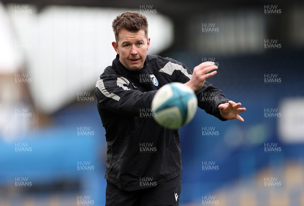 170222 - Cardiff Rugby Training - Jason Harries during training ahead of their Guinness PRO14 game against Zebre Rugby