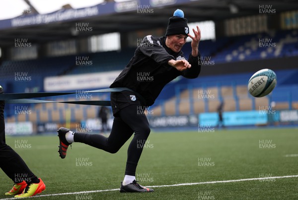 170222 - Cardiff Rugby Training - Ellis Bevan during training ahead of their Guinness PRO14 game against Zebre Rugby