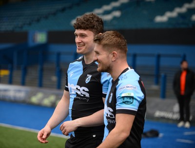 230424 - Cardiff Rugby Training - Gwilym Bradley and Arwel Robson of Cardiff