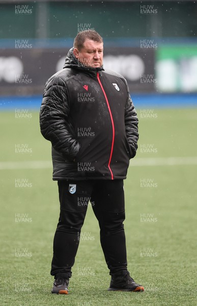 311222 - Cardiff Rugby Training Session - Cardiff Rugby Director of Rugby Dai Young during training session ahead of the New Years Day clash against Ospreys