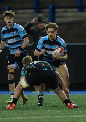 110126 - Cardiff Rugby U18s v Ospreys U18, WRU U18 Regional Age Grade Championship - Harvey Bryant of Cardiff Rugby