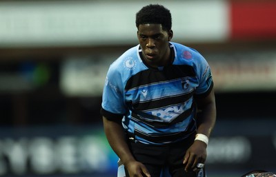 110126 - Cardiff Rugby U18s v Ospreys U18, WRU U18 Regional Age Grade Championship -  Brayan Kamanga of Cardiff Rugby