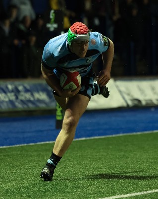 110126 - Cardiff Rugby U18s v Ospreys U18, WRU U18 Regional Age Grade Championship -  Alfie Prygodzicz of Cardiff Rugby