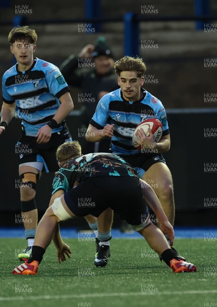110126 - Cardiff Rugby U18s v Ospreys U18, WRU U18 Regional Age Grade Championship - Harvey Bryant of Cardiff Rugby