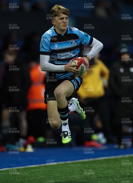110126 - Cardiff Rugby U18s v Ospreys U18, WRU U18 Regional Age Grade Championship -  Calen Edwards of Cardiff Rugby