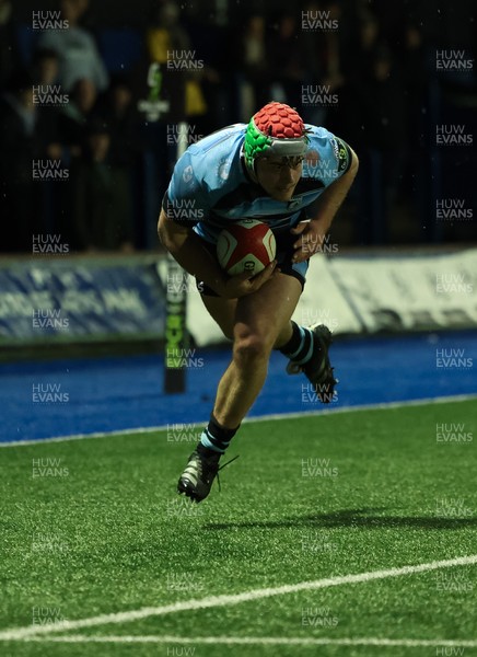 110126 - Cardiff Rugby U18s v Ospreys U18, WRU U18 Regional Age Grade Championship -  Alfie Prygodzicz of Cardiff Rugby