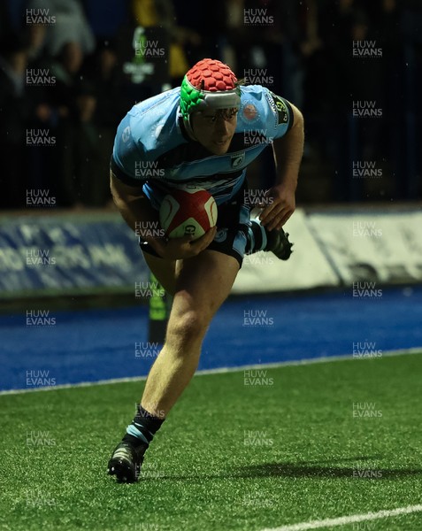110126 - Cardiff Rugby U18s v Ospreys U18, WRU U18 Regional Age Grade Championship -  Alfie Prygodzicz of Cardiff Rugby