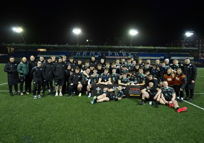 120226 - Cardiff Rugby U18 v Ospreys U18, WRU Regional Age Grade Championship Final - Ospreys team and management