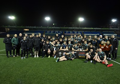 120226 - Cardiff Rugby U18 v Ospreys U18, WRU Regional Age Grade Championship Final - Ospreys team and management