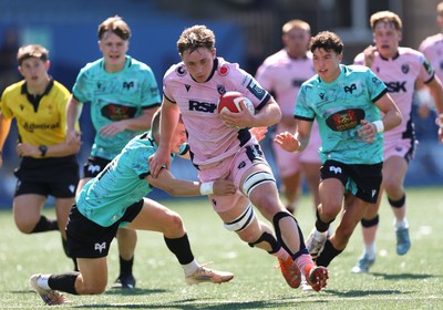 230826 - Cardiff Rugby U18 v Ospreys U18, WRU Regional Age Grade Championship - Liam Williams of Cardiff Rugby charges for the line