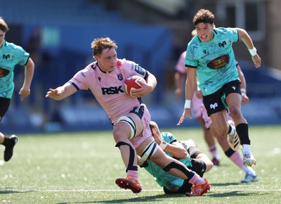 230826 - Cardiff Rugby U18 v Ospreys U18, WRU Regional Age Grade Championship - Liam Williams of Cardiff Rugby charges for the line