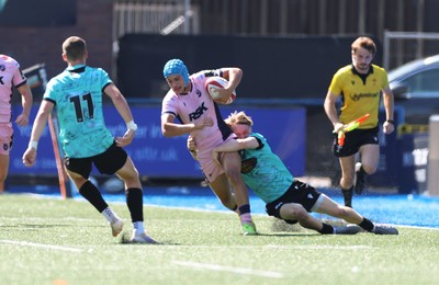 230826 - Cardiff Rugby U18 v Ospreys U18, WRU Regional Age Grade Championship - Trystan Coates of Cardiff Rugby