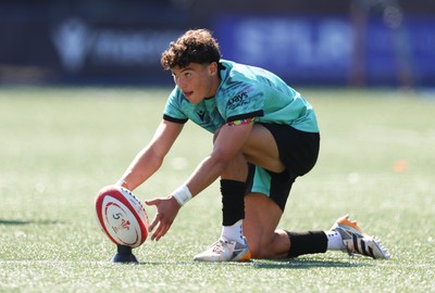 230826 - Cardiff Rugby U18 v Ospreys U18, WRU Regional Age Grade Championship - Harrison Hook of Ospreys