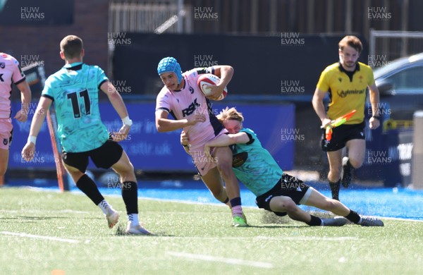 230826 - Cardiff Rugby U18 v Ospreys U18, WRU Regional Age Grade Championship - Trystan Coates of Cardiff Rugby