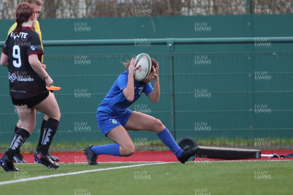 070124 - Cardiff v RGC Du - Regional U18 Women's Championship - Cardiff score a try