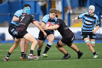 310825 - Cardiff Rugby U18s v RGC U18s - Iestyn Stephens of Cardiff