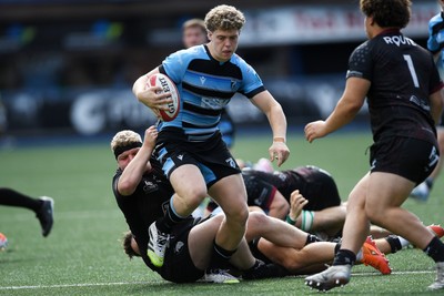 310825 - Cardiff Rugby U18s v RGC U18s - Iestyn Stephens of Cardiff