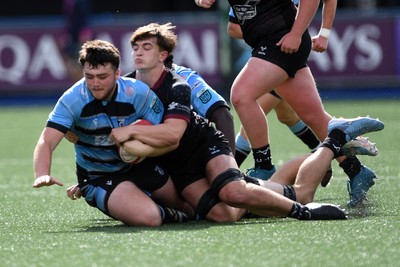 310825 - Cardiff Rugby U18s v RGC U18s - Ioan Dacey of Cardiff