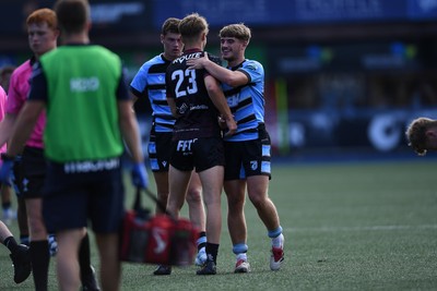 310825 - Cardiff Rugby U18s v RGC U18s - Harvey Bryant of Cardiff at full time
