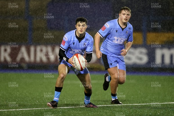 191222 - Cardiff Rugby U18s v Scarlets U18s - Regional Age Grade - Harri Wilde of Cardiff 