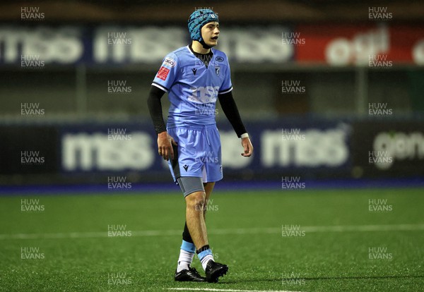 191222 - Cardiff Rugby U18s v Scarlets U18s - Regional Age Grade - Tom Weekley of Cardiff 