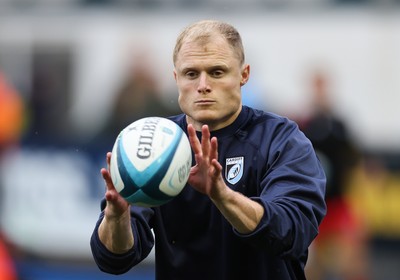 060924 - Cardiff Rugby v Bath Rugby, Pre-season Friendly - Aled Davies of Cardiff Rugby during warm up