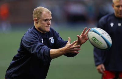 060924 - Cardiff Rugby v Bath Rugby, Pre-season Friendly - Aled Davies of Cardiff Rugby during warm up